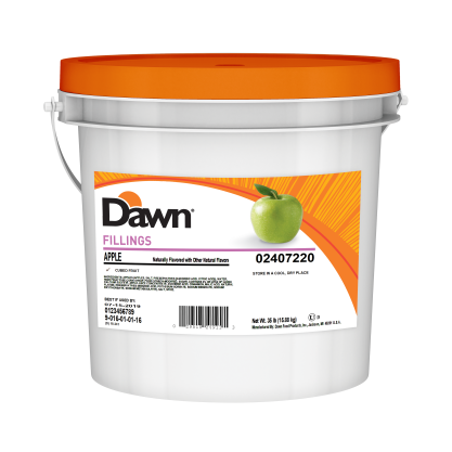 Cubed Apple Filling, 35# Bucket
