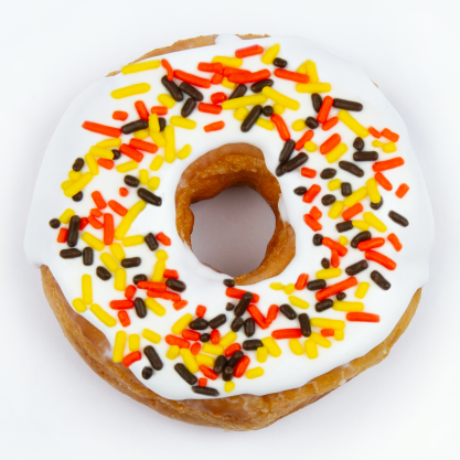 Cake Mate Chocolate, Orange, and Yellow Sprinkle Mix, 6#